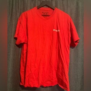 Men’s red Columbia PFG fishing t shirt XL